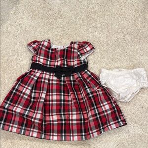 Carter’s Plaid Dress with Bow and diaper Cover